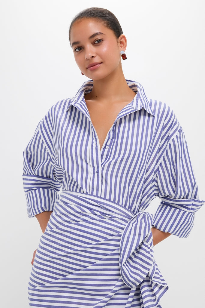 Stripe Blue and White Classic Button Down Shirt