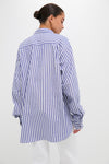 Stripe Blue and White Classic Button Down Shirt