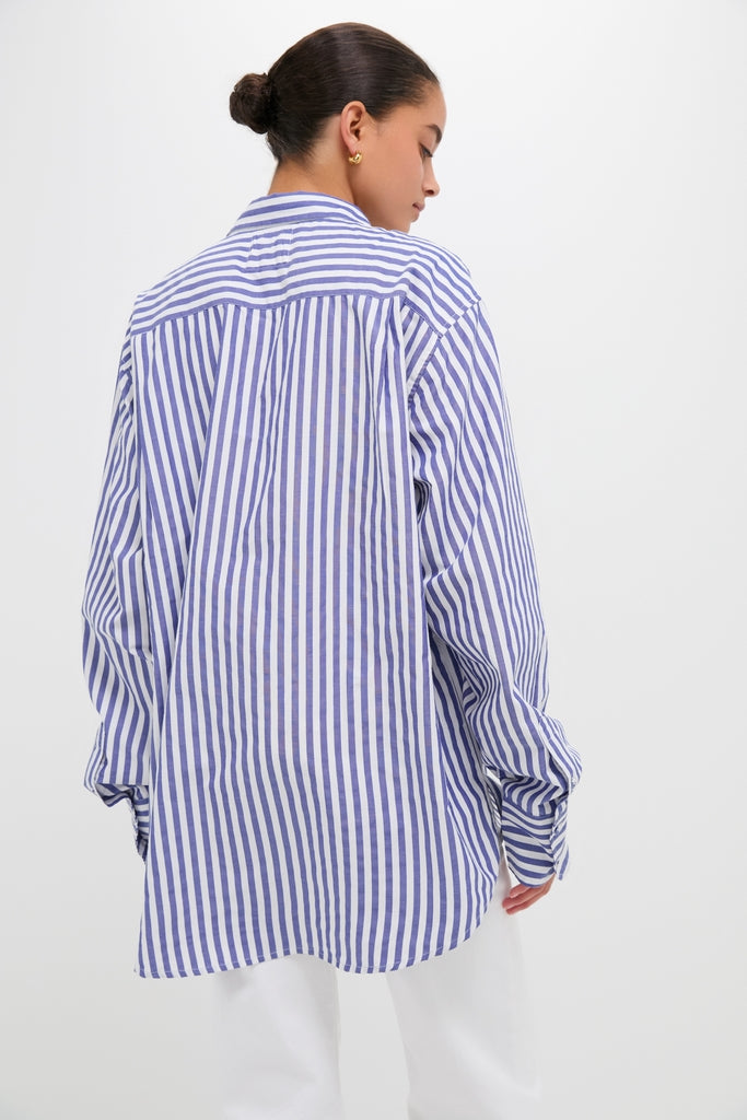 Stripe Blue and White Classic Button Down Shirt