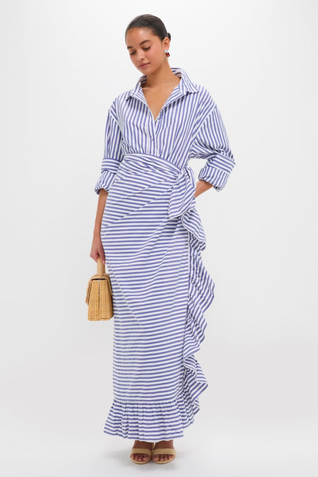 Stripe Blue and White Classic Button Down Shirt