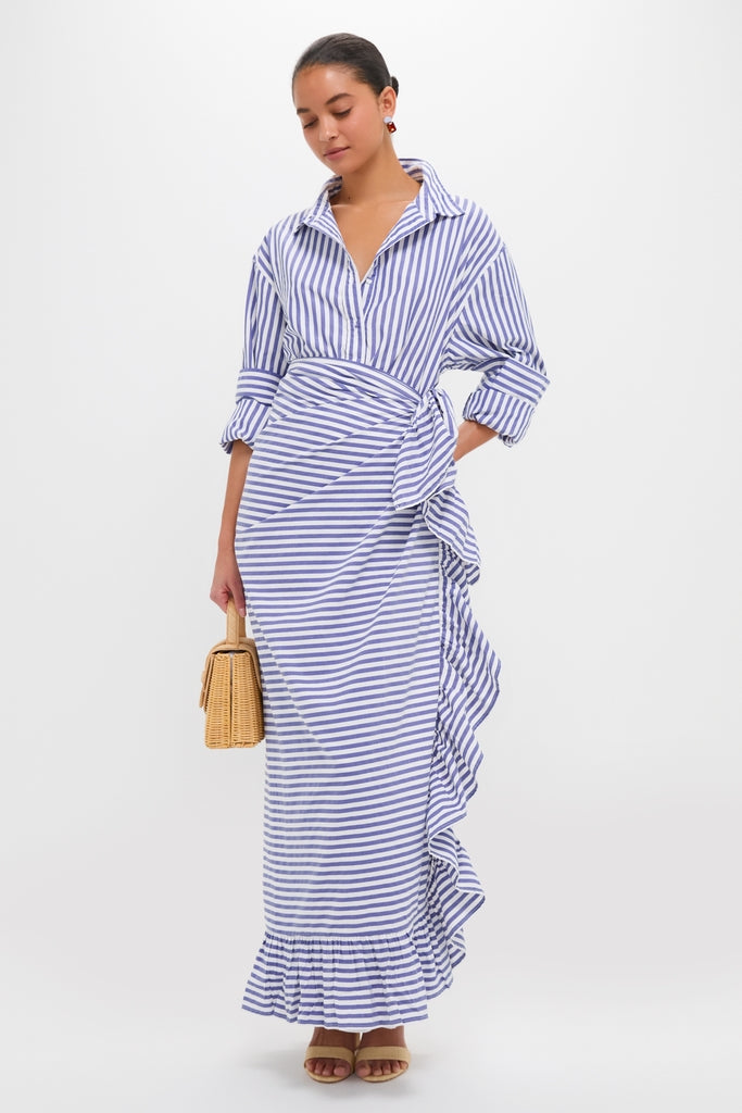 Stripe Blue and White Classic Button Down Shirt