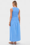 Azul Mico Pinstripe Palomar Midi Dress