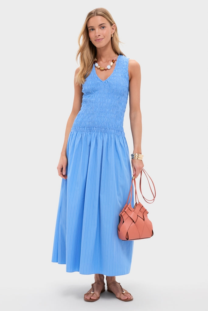 party pal midi dress blue Dakota