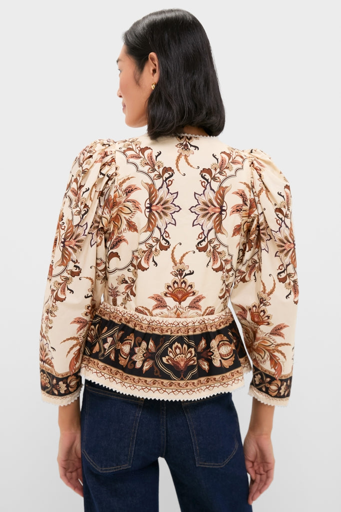 Majestic Garden Sand Blouse | Farm Rio