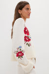 Cream Flowers Embroidered Knit Cardigan: A classic, high-end piece with bold floral embroidery, perfect for an effortless, fun style.