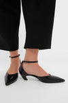 Black Victoria Kitten Heels