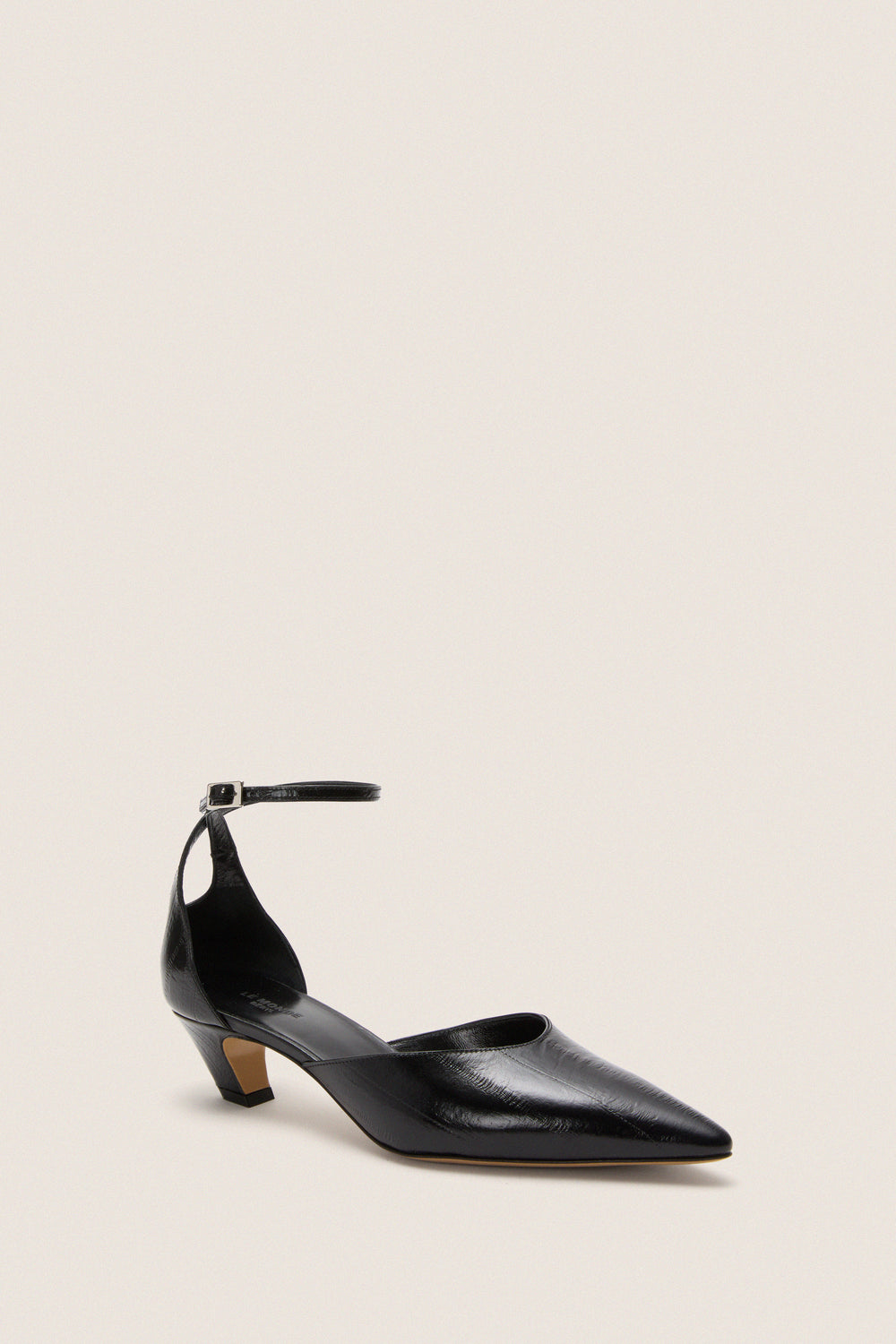 Black Victoria Kitten Heels
