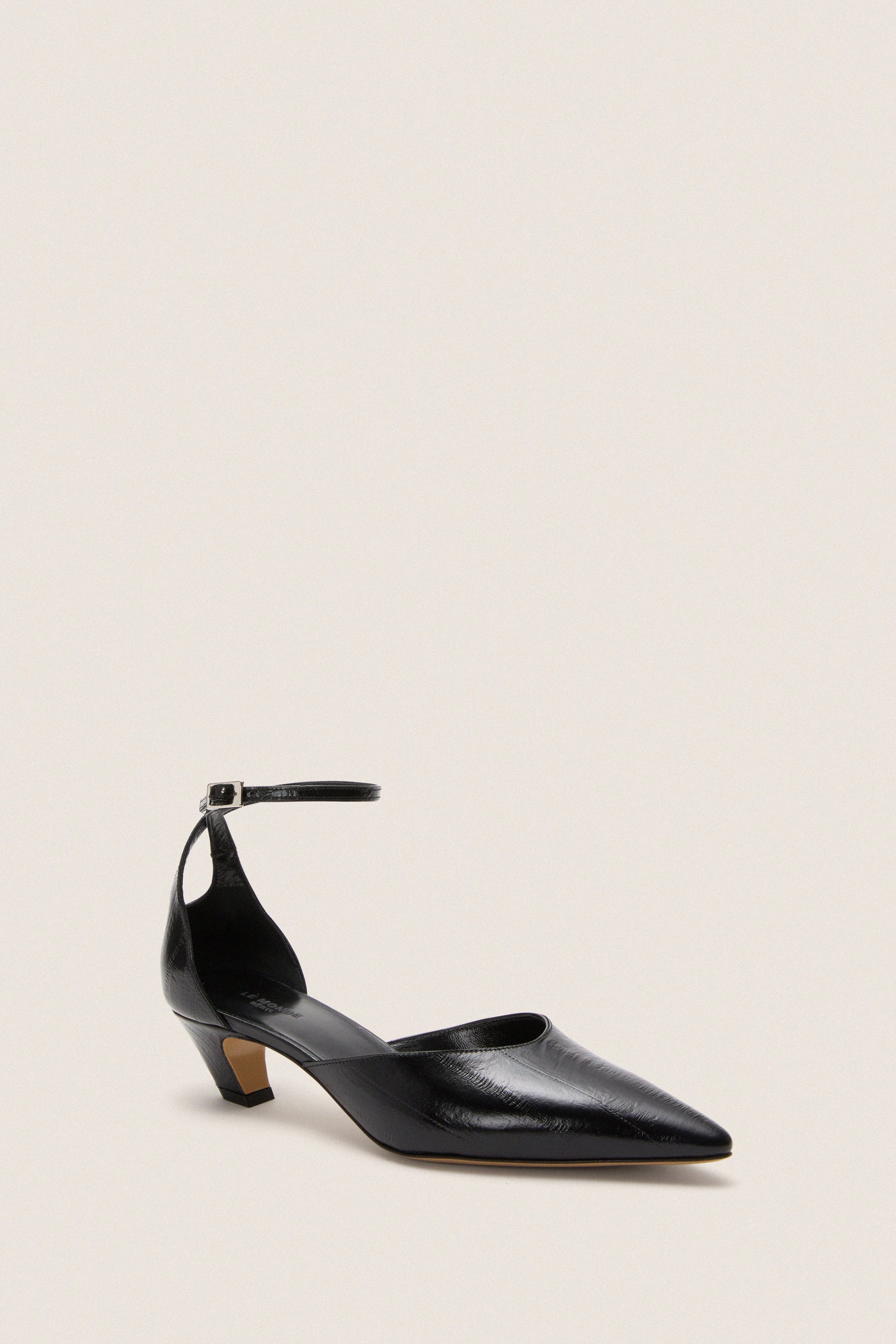 Black Victoria Kitten Heels