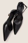 Black Victoria Kitten Heels