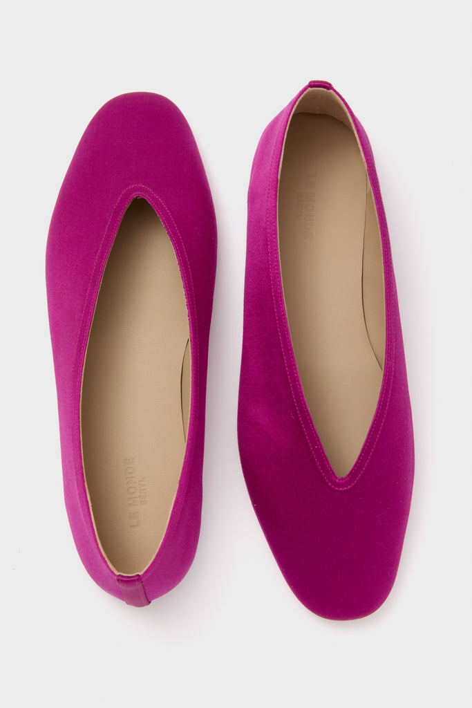 Magenta Satin Luna Slippers