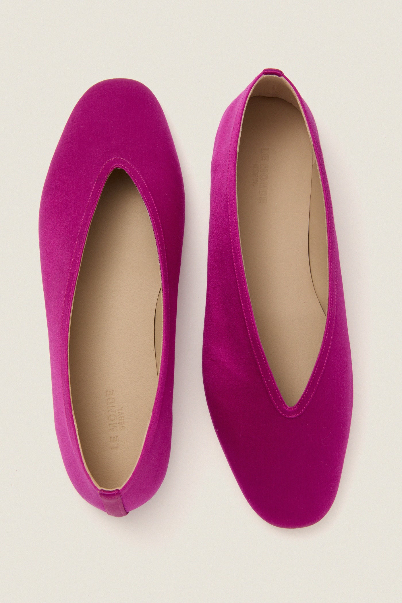 Magenta Satin Luna Slippers