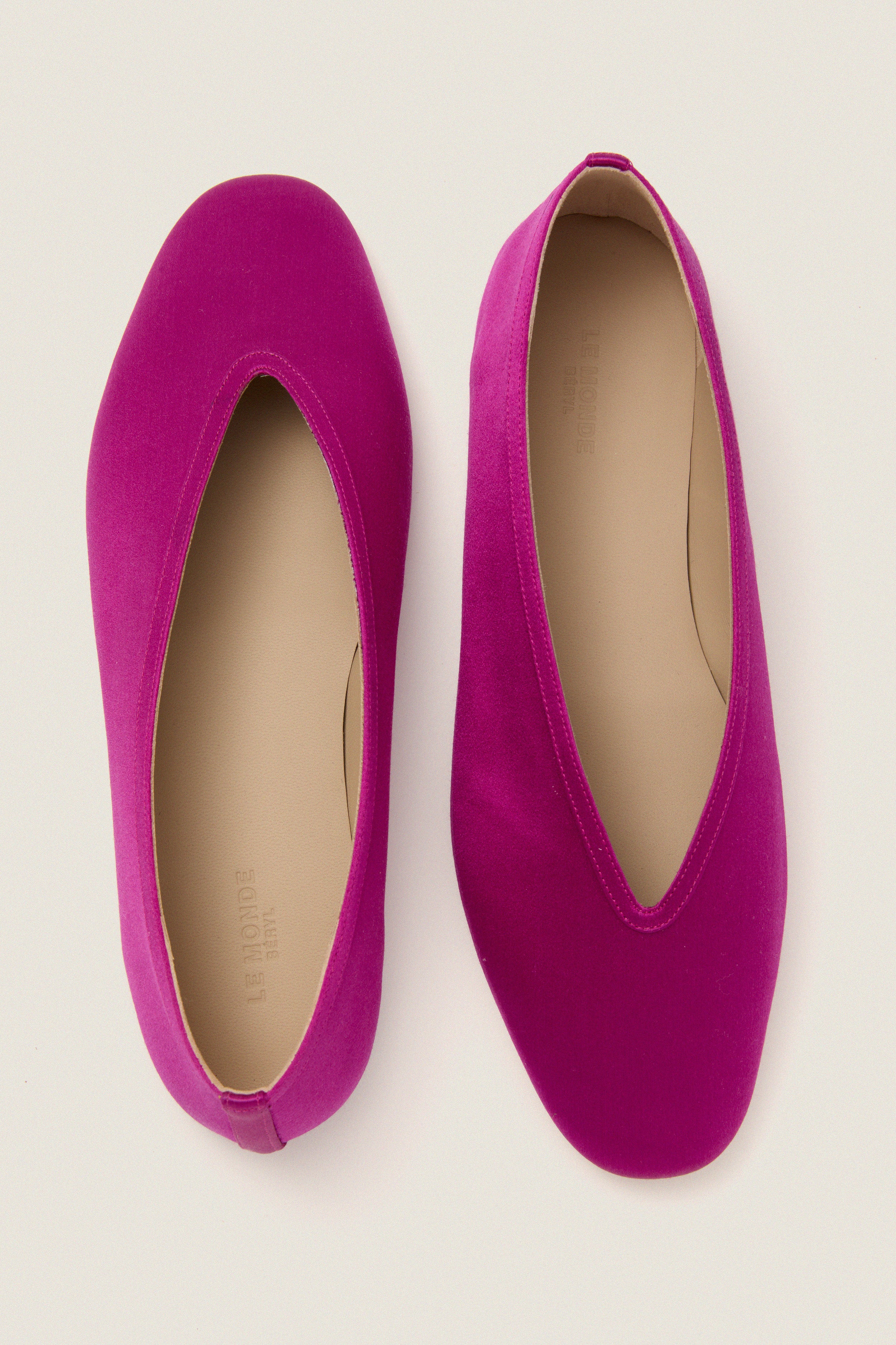 Magenta Satin Luna Slippers