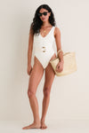 Cream Rib Kim One Piece