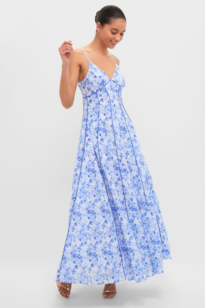 Rosie Assoulin Women's Cami Floral Cotton Poplin Maxi Dress - Blue Multi