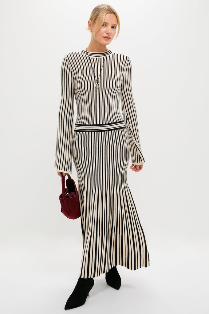 black white striped long sleeve dress and Ivory Maxi Very Elegant & Gorgeous Size:7 This Black style_velvet