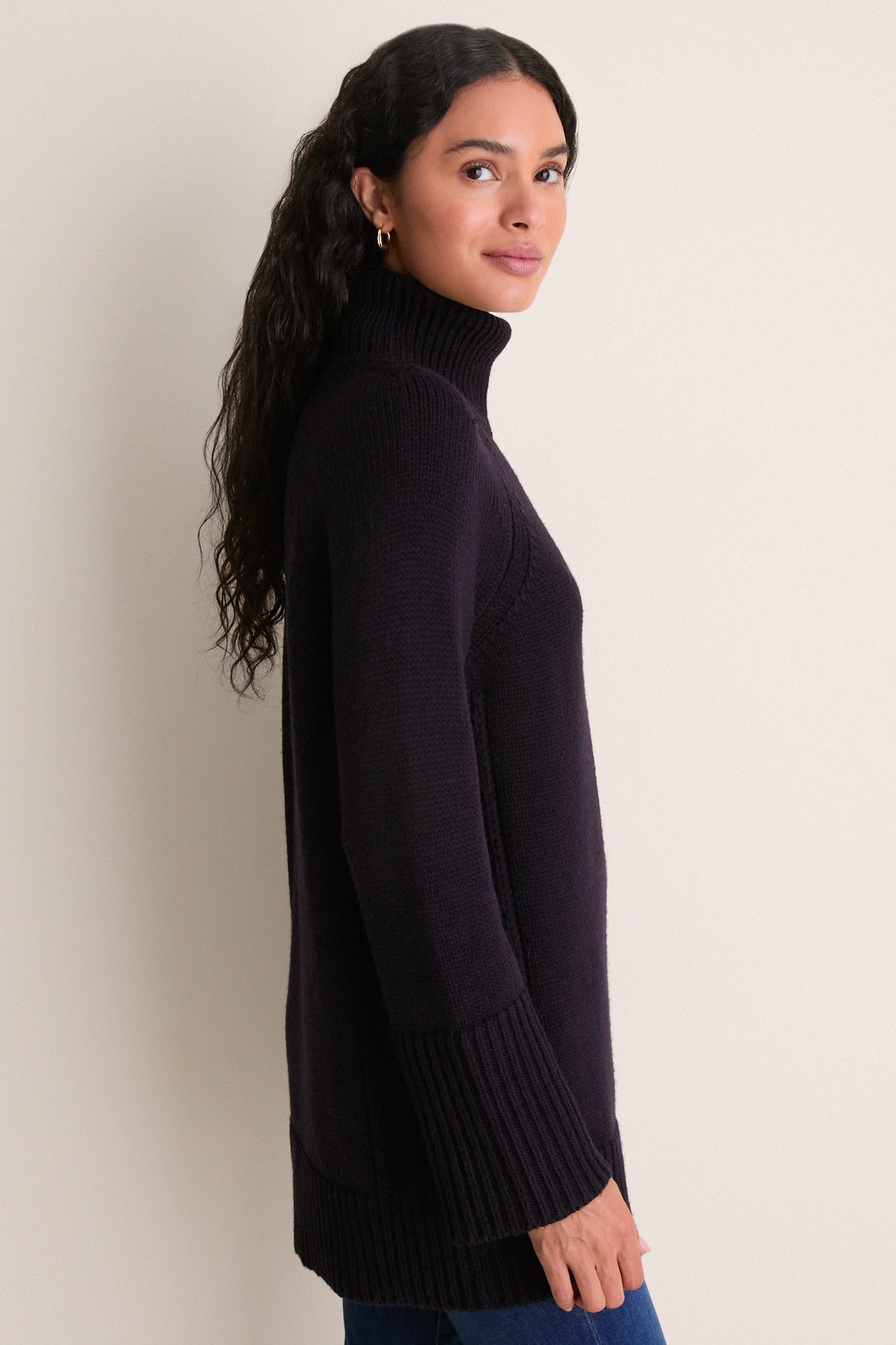 Navy Louisa Turtleneck Sweater