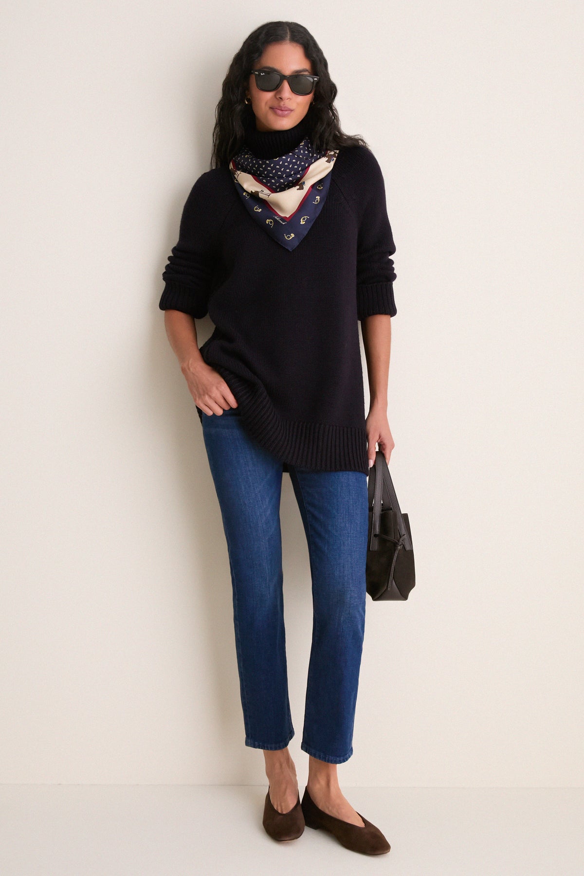 Navy Louisa Turtleneck Sweater