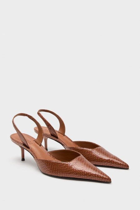 Miele Snake Paola Mid Heels