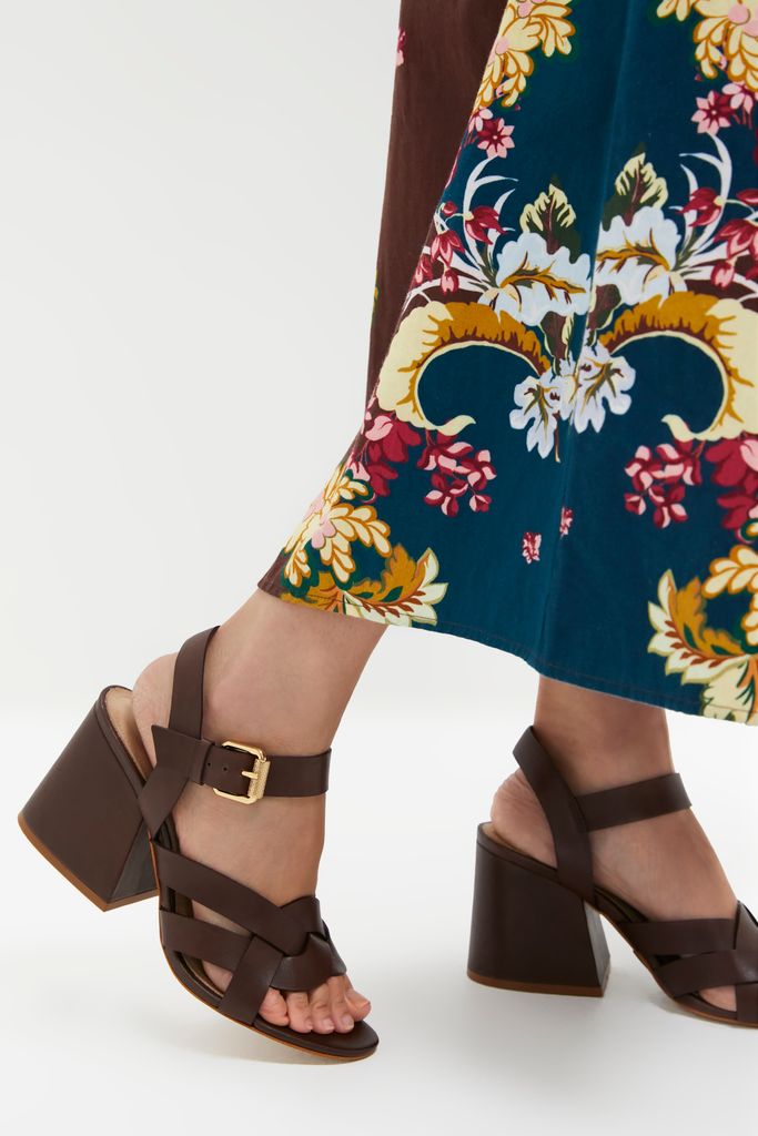 Chestnut Brown Renata Block Heels