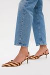 Natural Zebra Paola Mid Heels