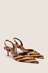 Natural Zebra Paola Mid Heels