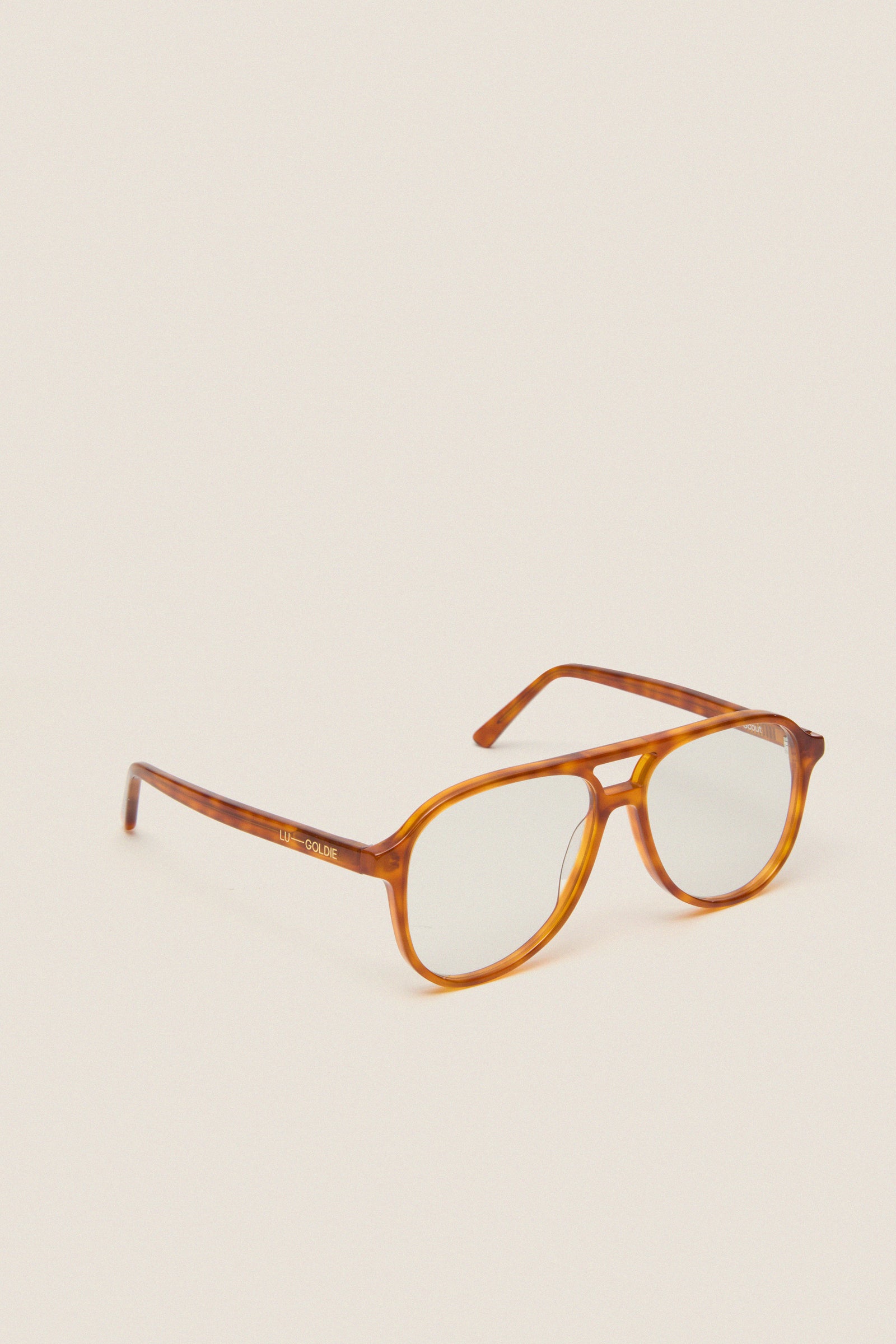 Maple Blue Light Scout Glasses in tortoiseshell, featuring a classic aviator design with slender temples and blue light lenses for effortless, high-end style and fun adventures.