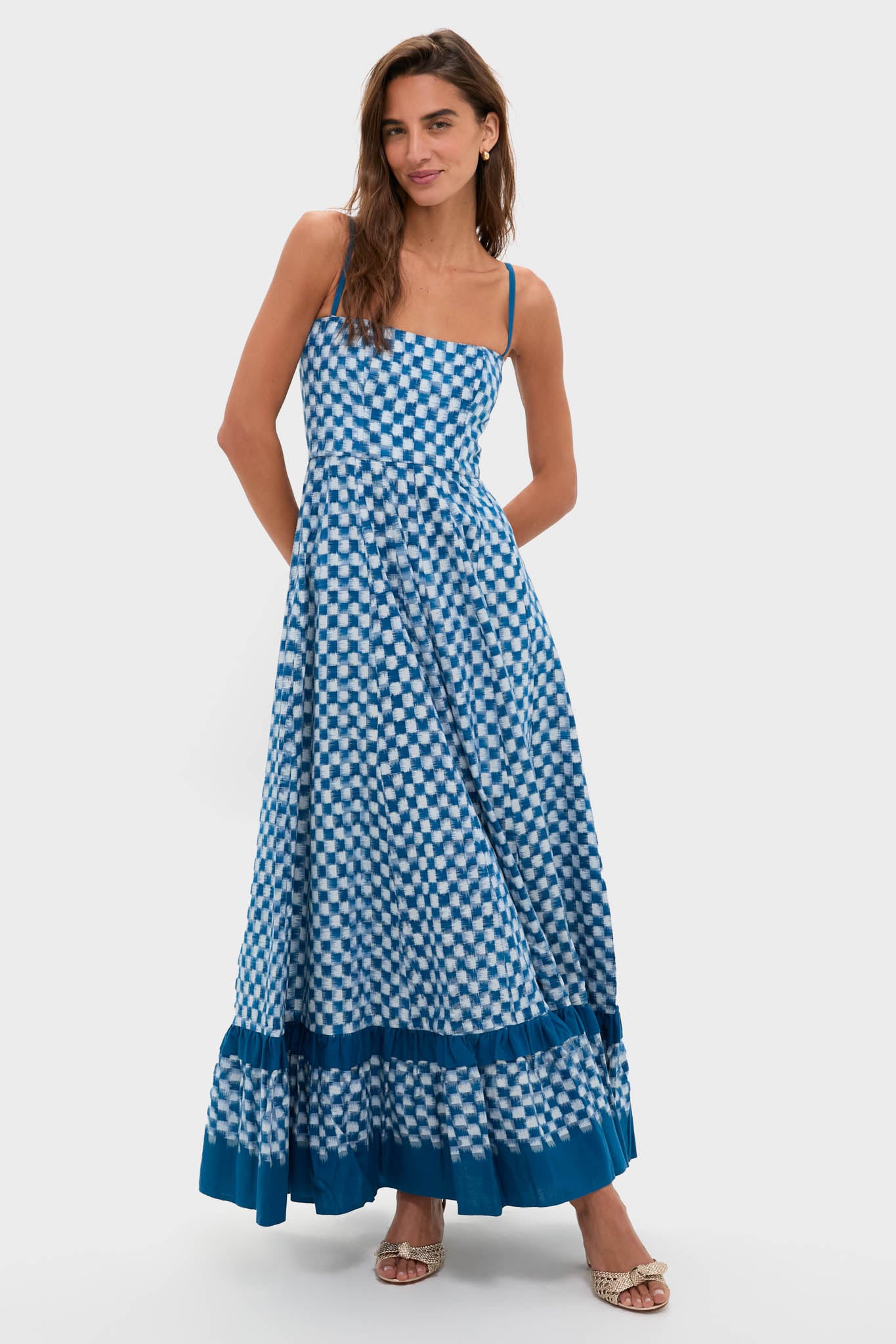 Blue Checkmate Dress | De Castro Blue Checkmate Dress | De Castro