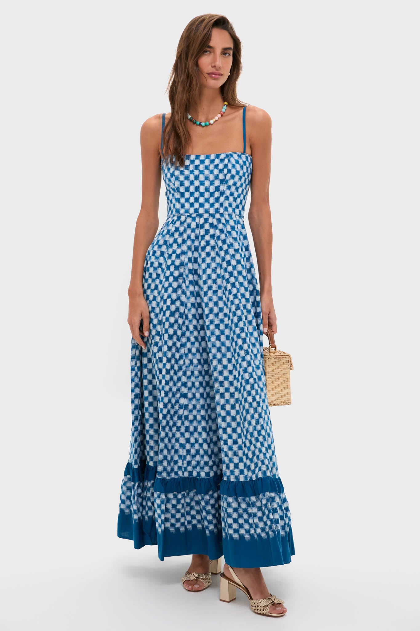 Blue Checkmate Dress | De Castro Blue Checkmate Dress | De Castro