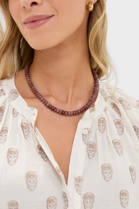 Orchid Echo Cotton Jacquard Sawyer Blouse