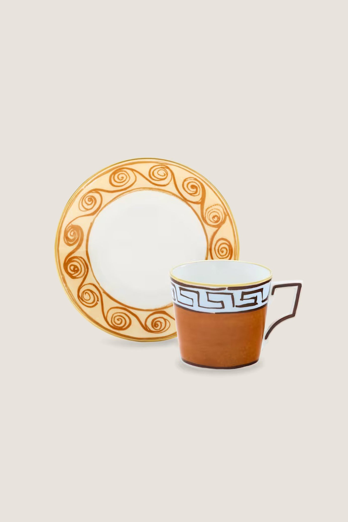 Il viaggio di Nettuno - Terracotta Coffee Set for 2