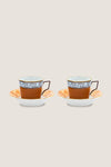 Il viaggio di Nettuno - Terracotta Coffee Set for 2