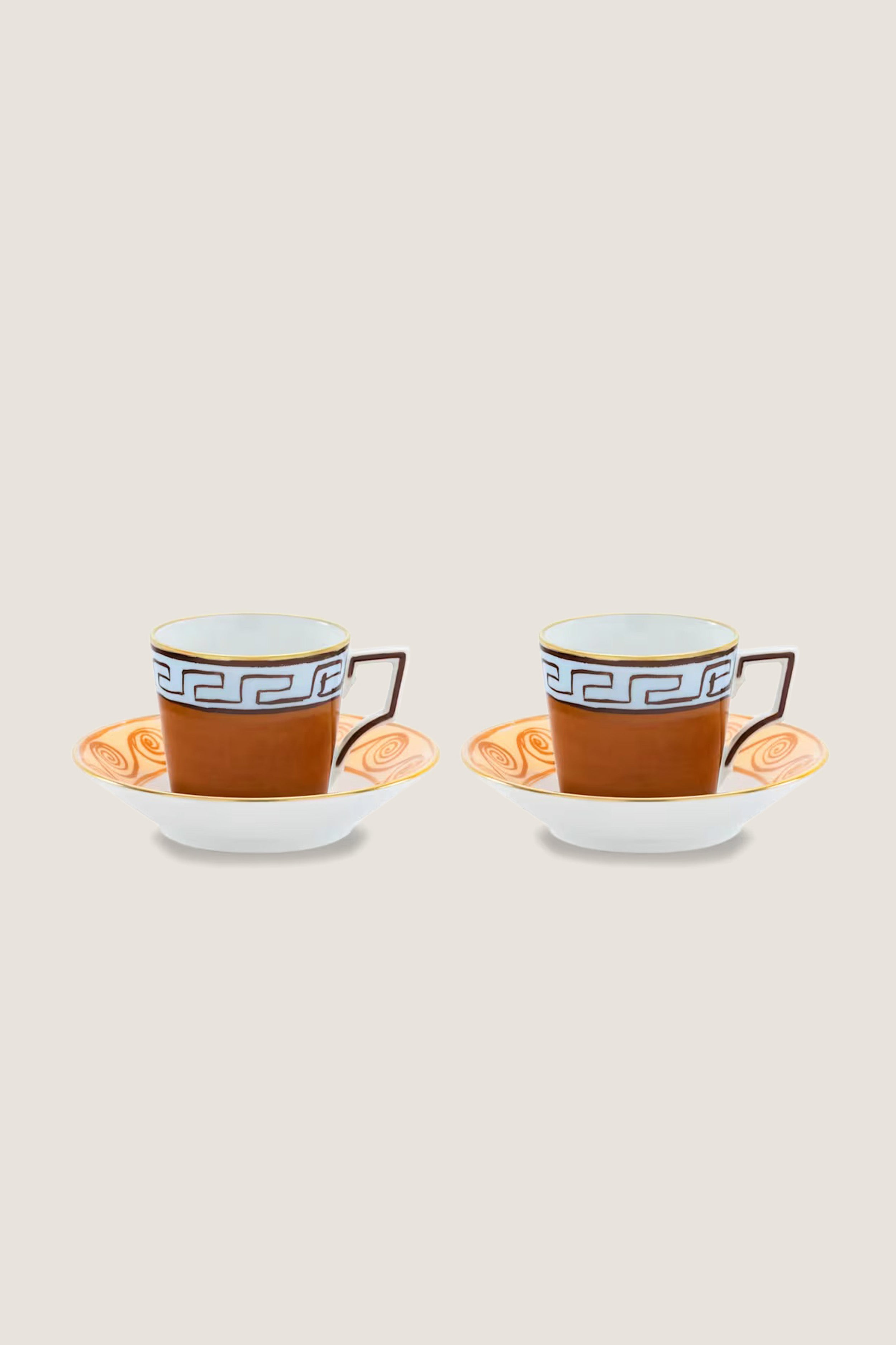 Il viaggio di Nettuno - Terracotta Coffee Set for 2