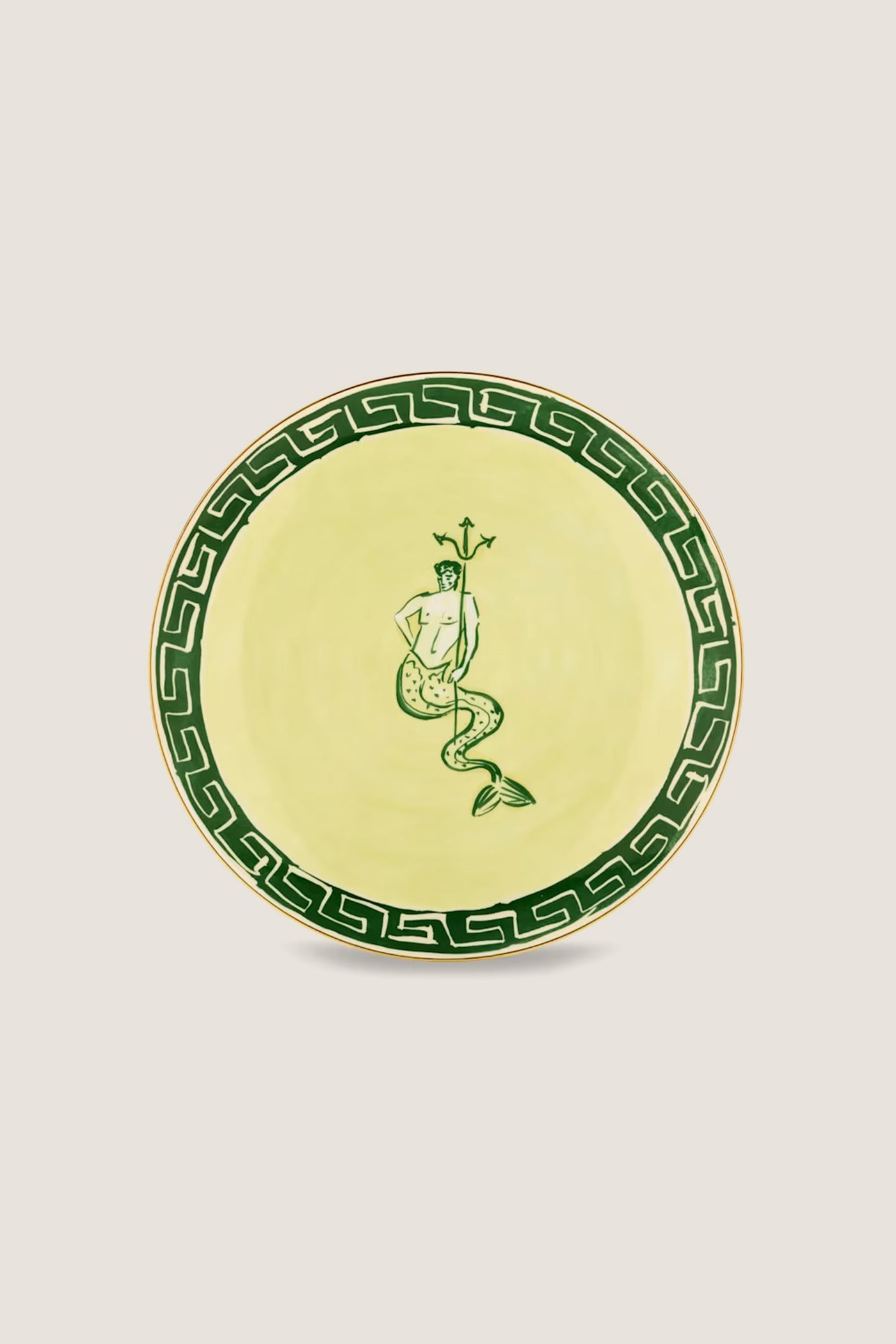 Il viaggio di Nettuno Green and Yellow Charger Plate