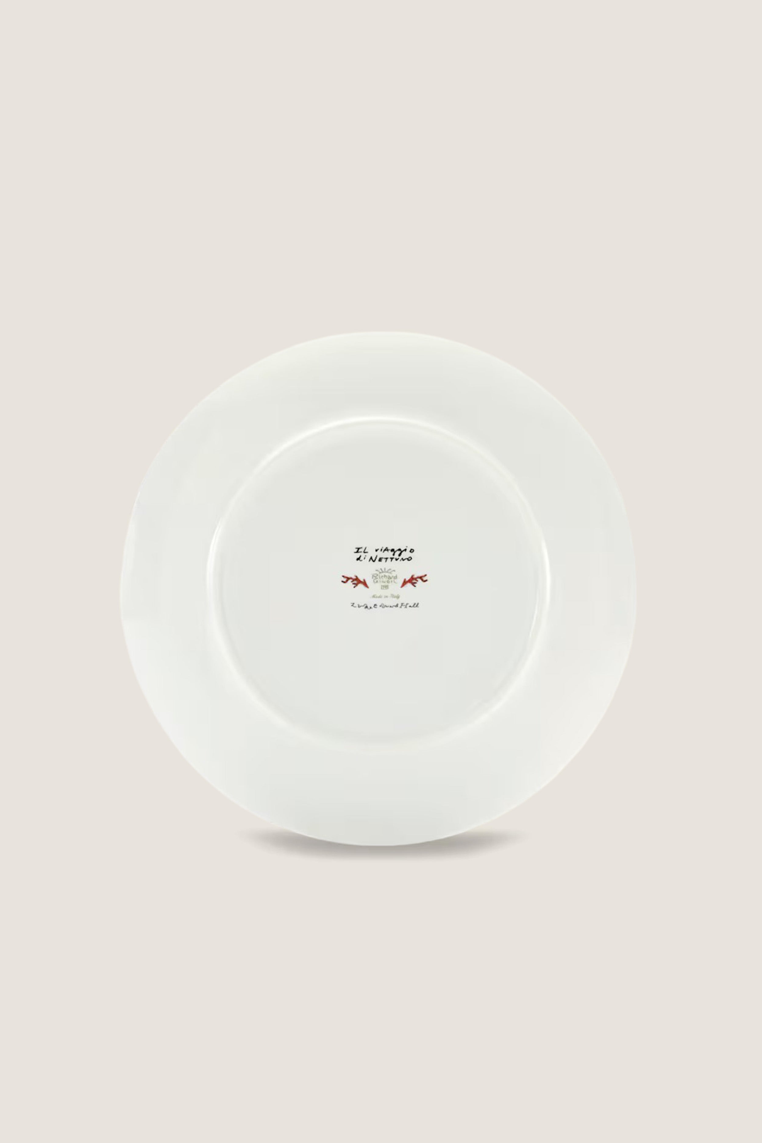 Il viaggio di Nettuno Brown and Light Blue Charger Plate