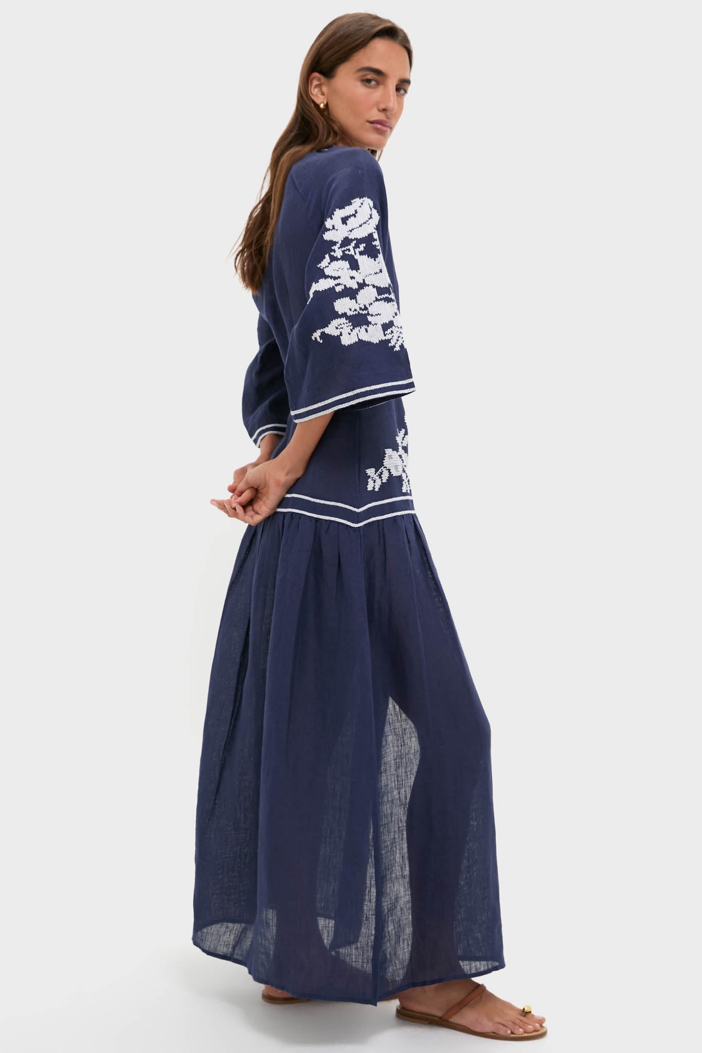 Navy Swan Dress
