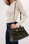 Cypress Croc Embossed Veronica Beard Dash Bag
