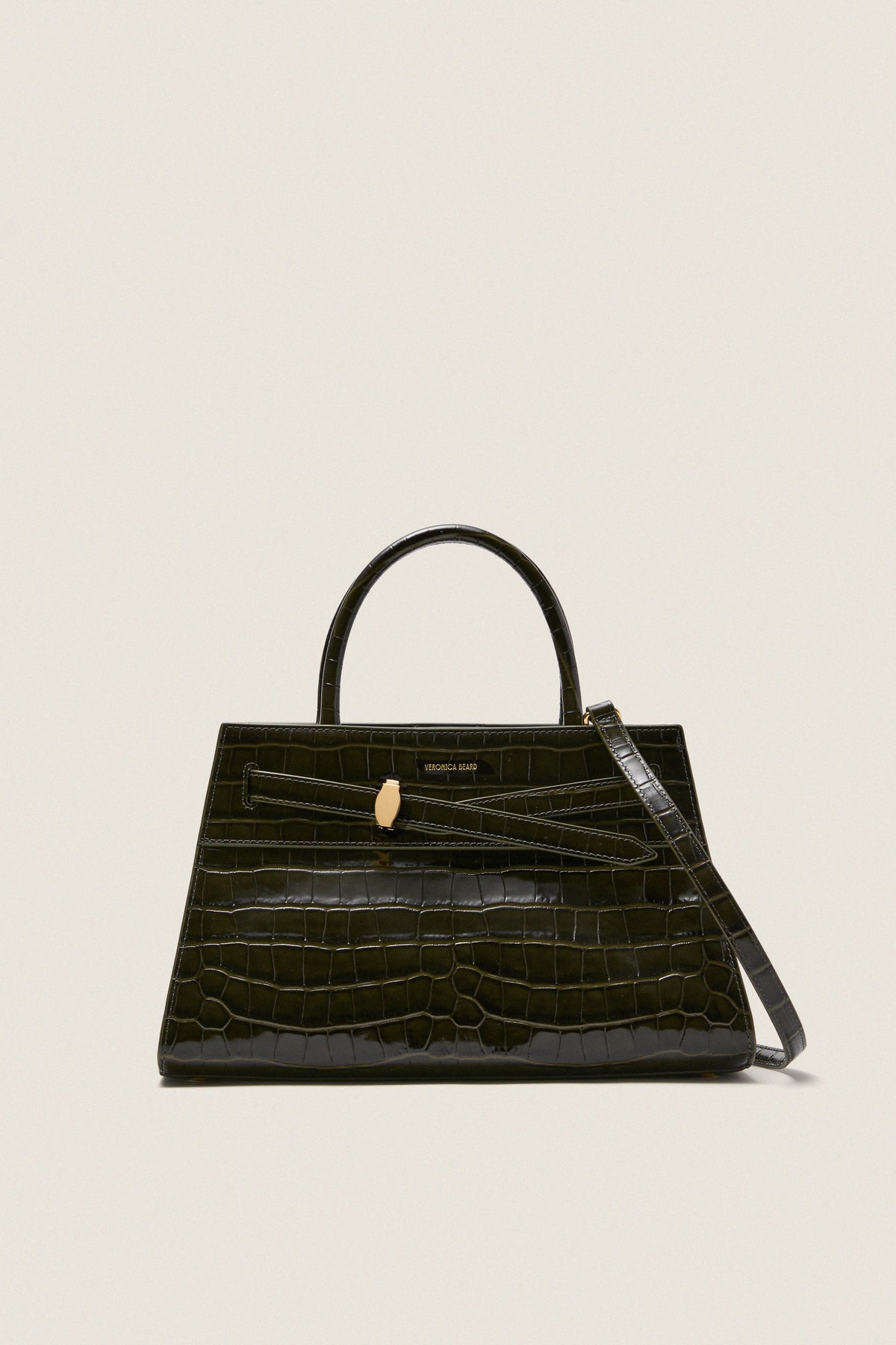 Cypress Croc Embossed Veronica Beard Dash Bag