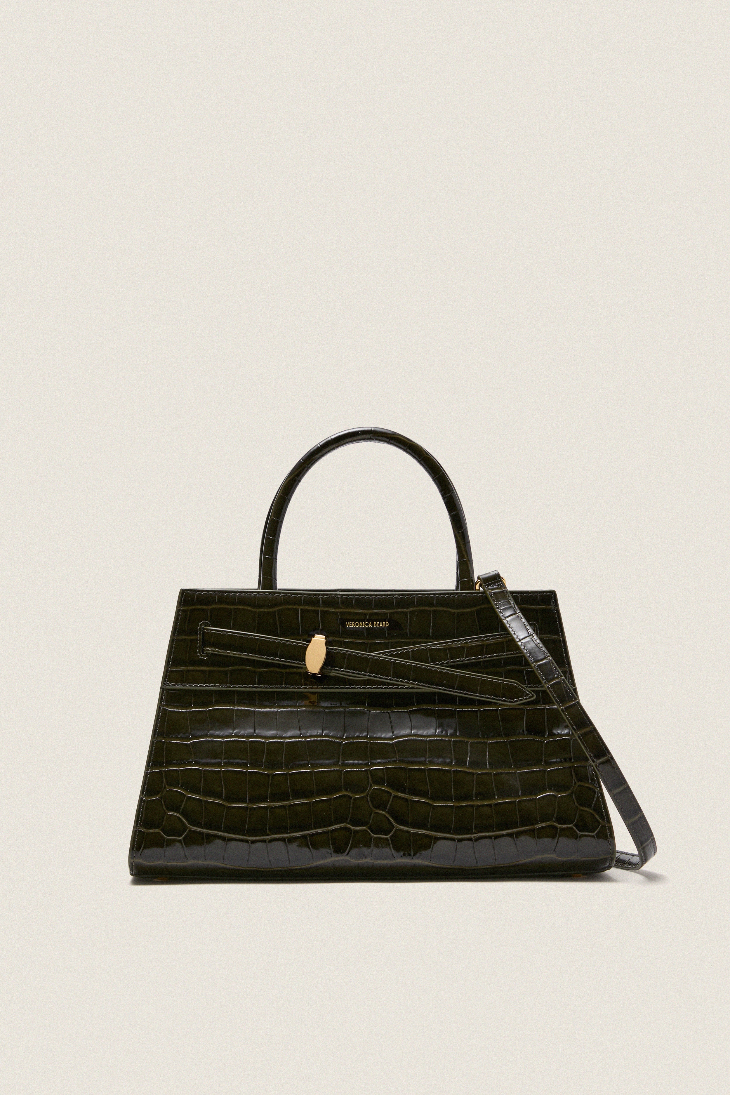 Cypress Croc Embossed Veronica Beard Dash Bag | Veronica Beard
