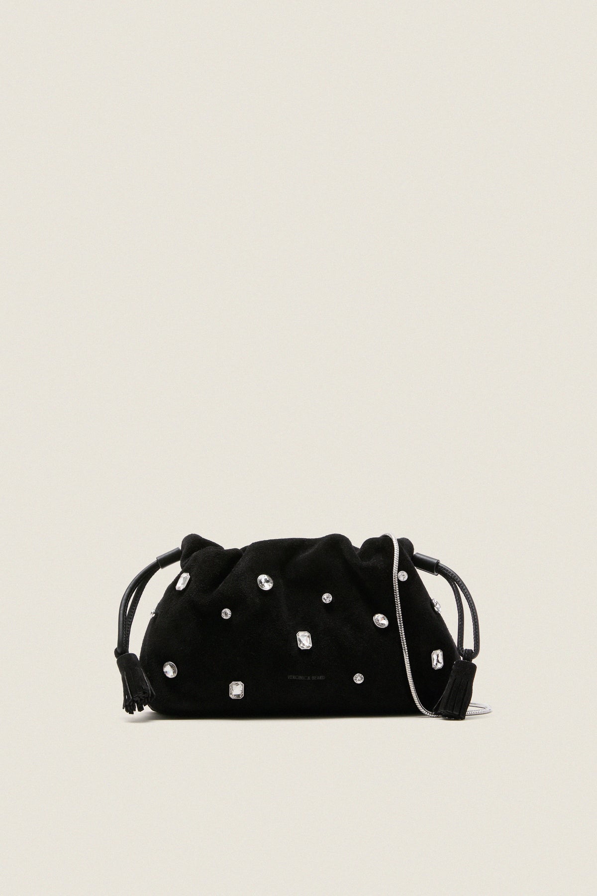 Black Small Crystal Stash Bag