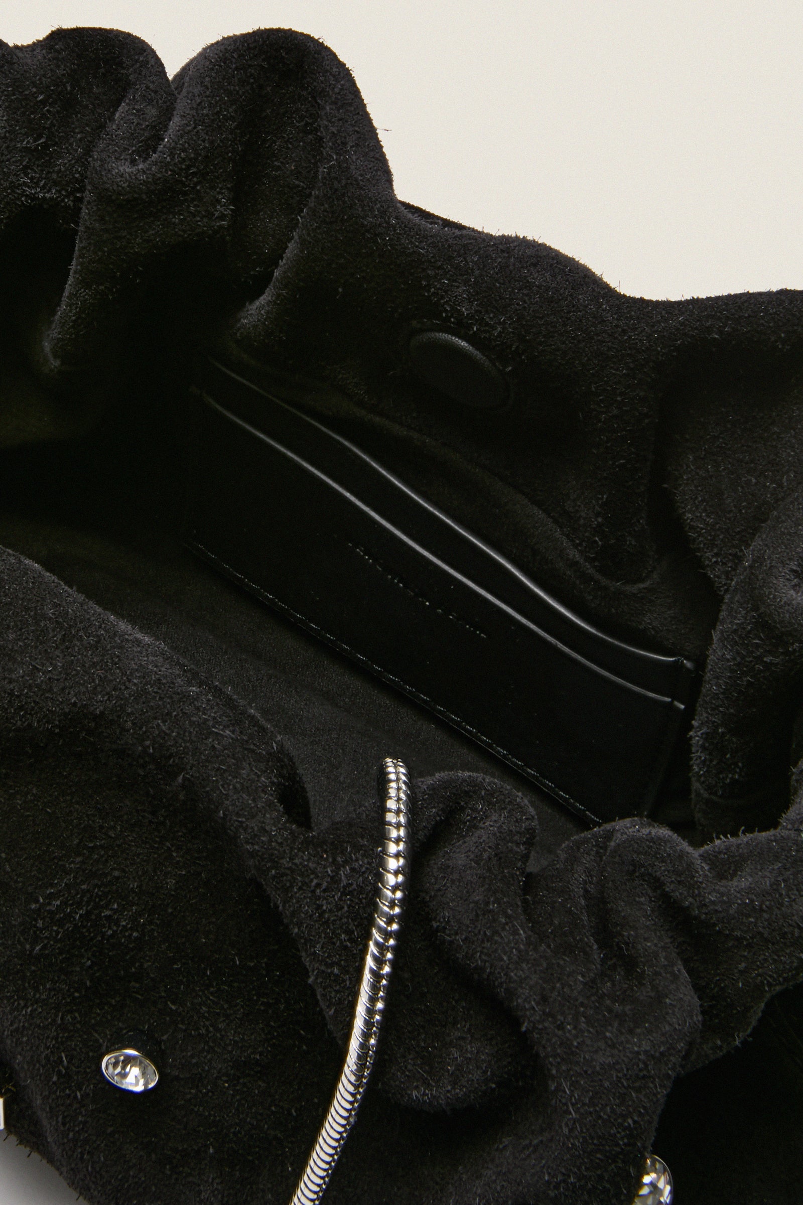 Black Small Crystal Stash Bag