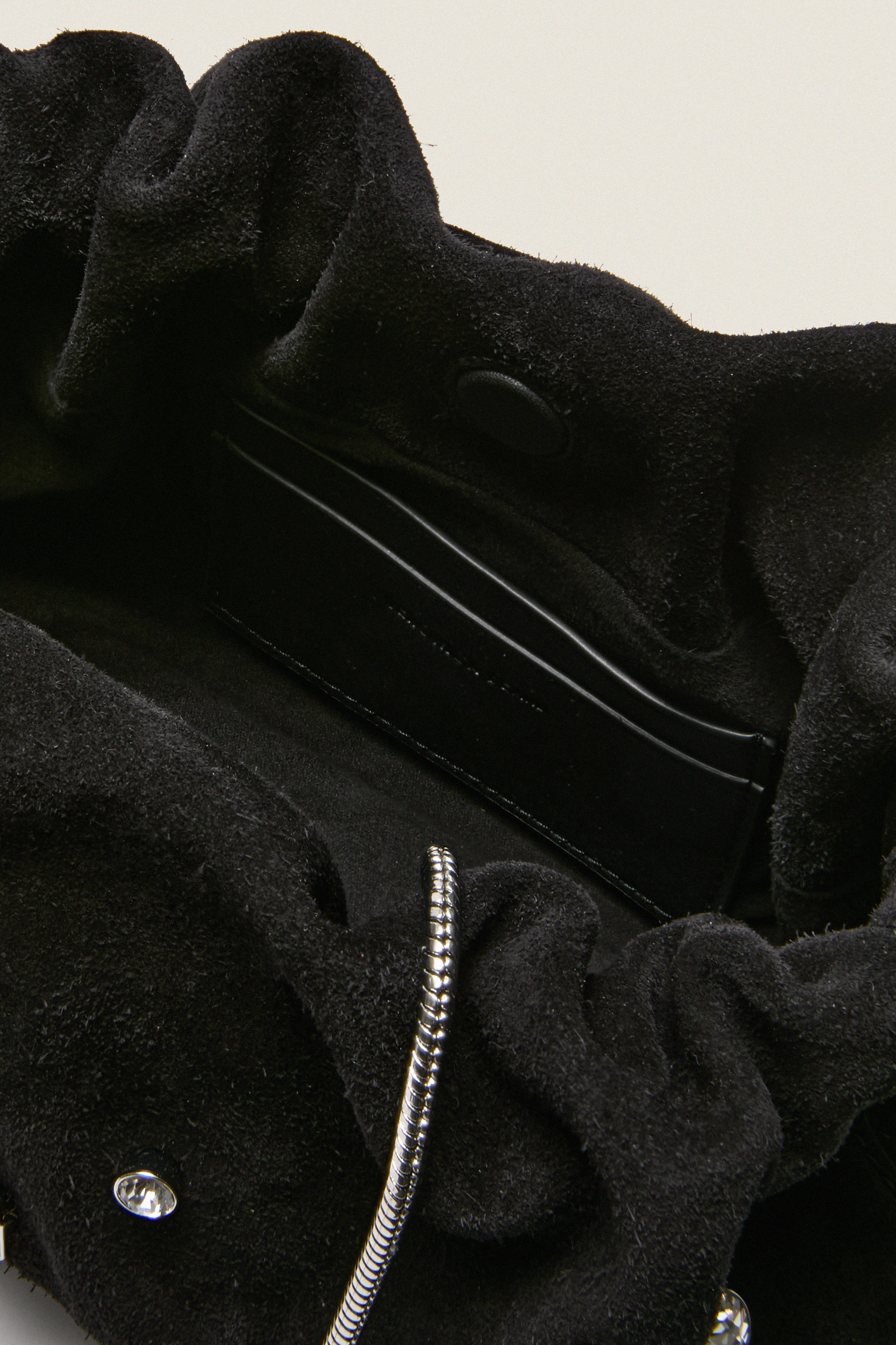 Black Small Crystal Stash Bag