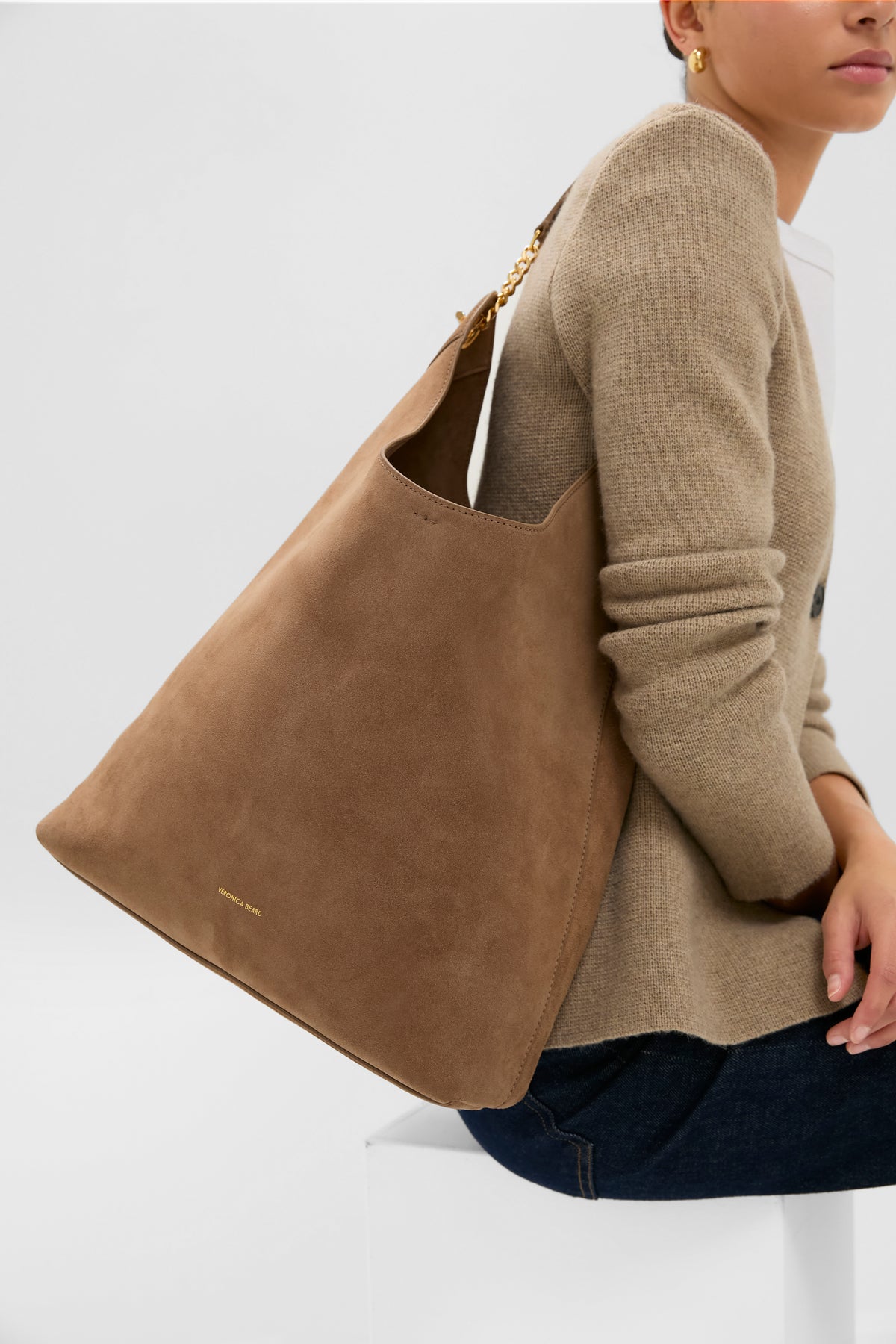 Bark Suede Jour Bag