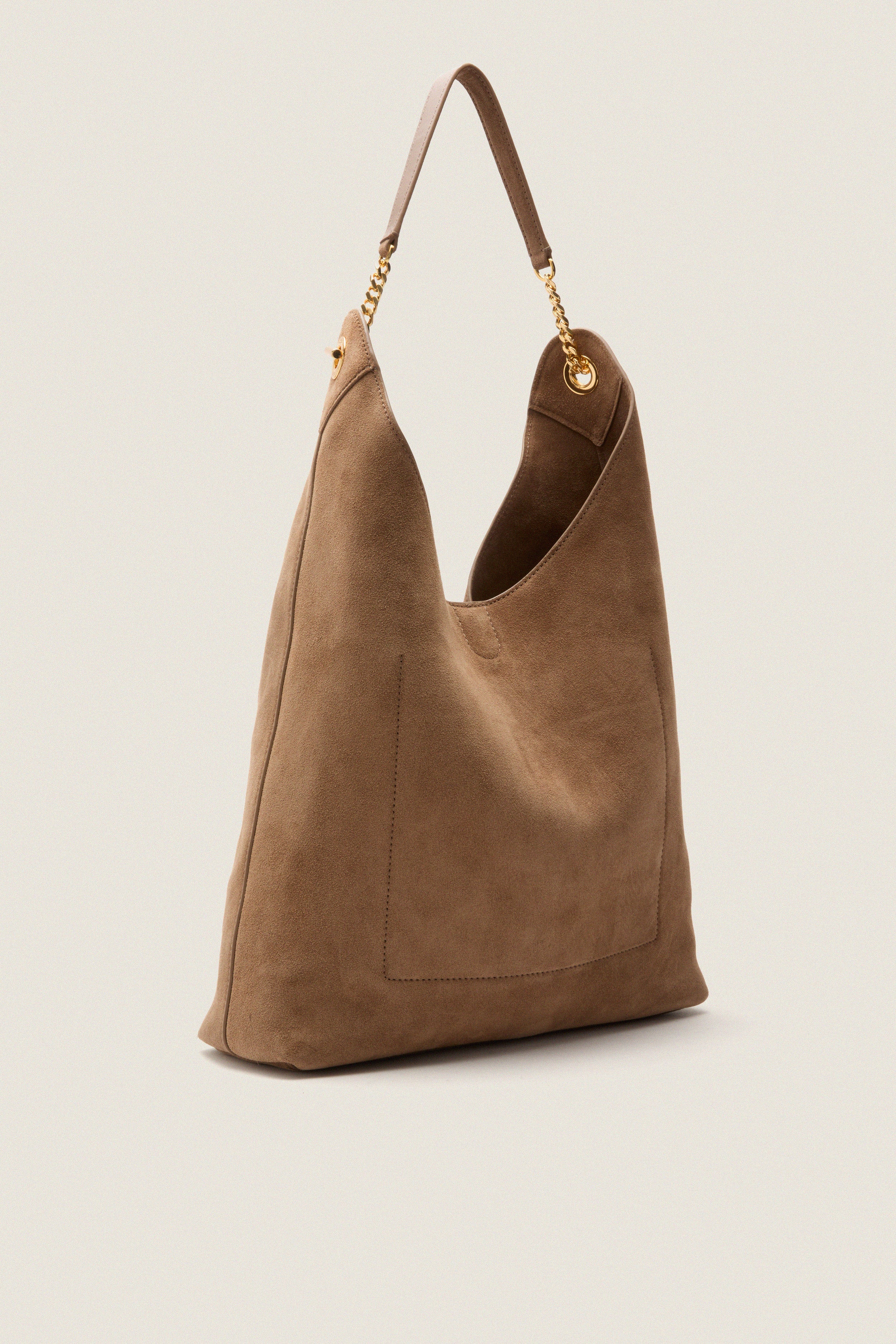 バッグ CHEVIGNON / suede leather shoulder bag Bark Suede Jour Bag | Veronica Beard