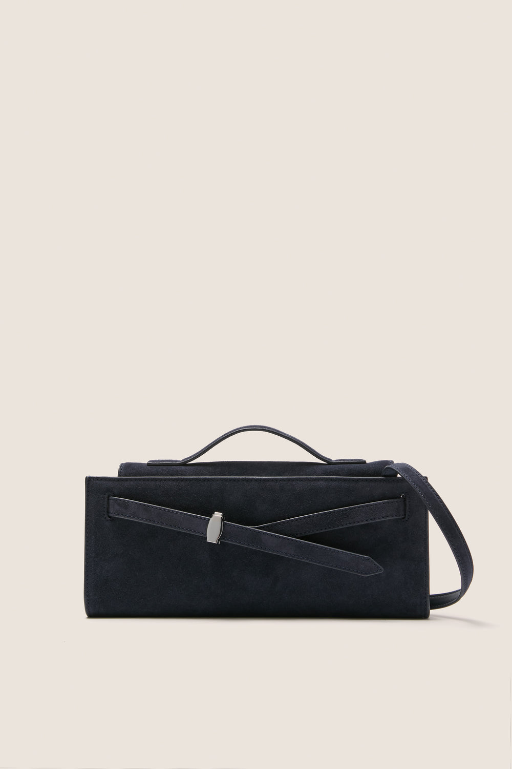 Navy Suede Veronica Beard Dash Clutch