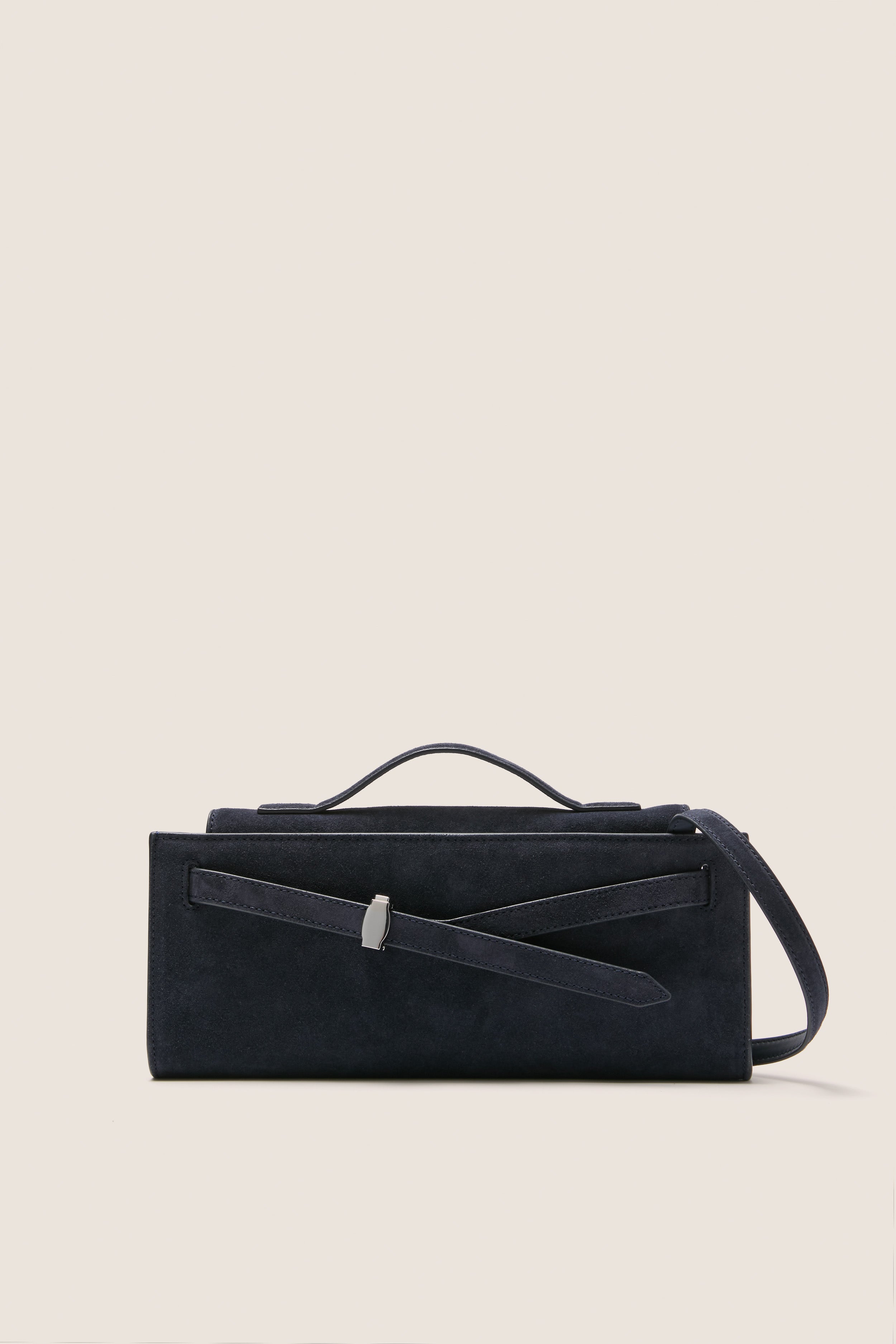 Navy Suede Veronica Beard Dash Clutch