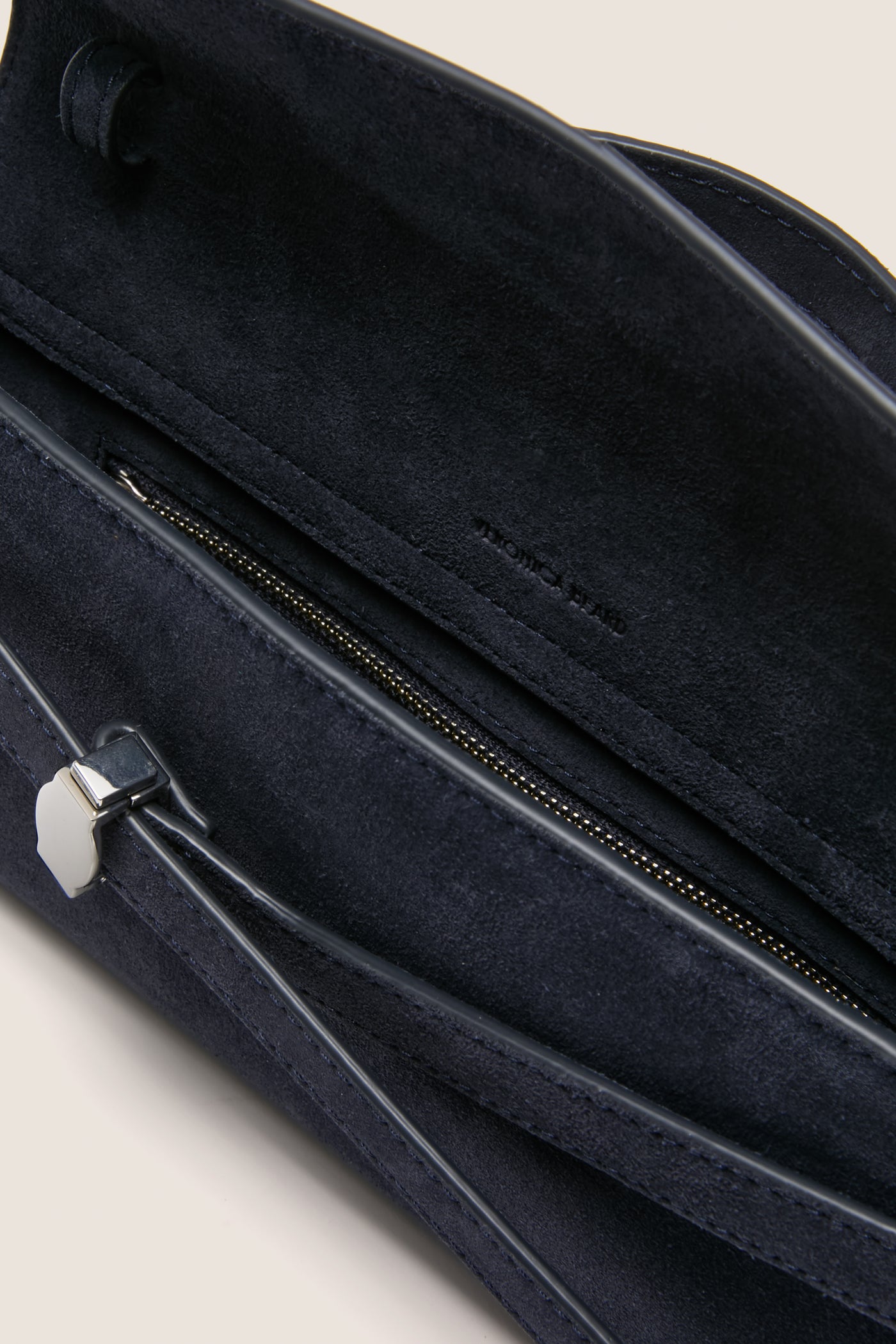 Navy Suede Veronica Beard Dash Clutch