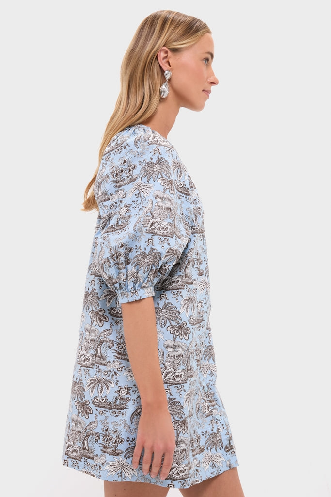 Sky Toile Vincent Mini Dress