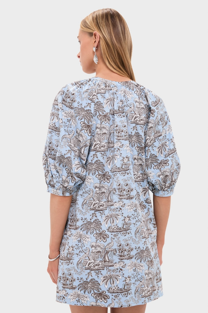 Sky Toile Vincent Mini Dress