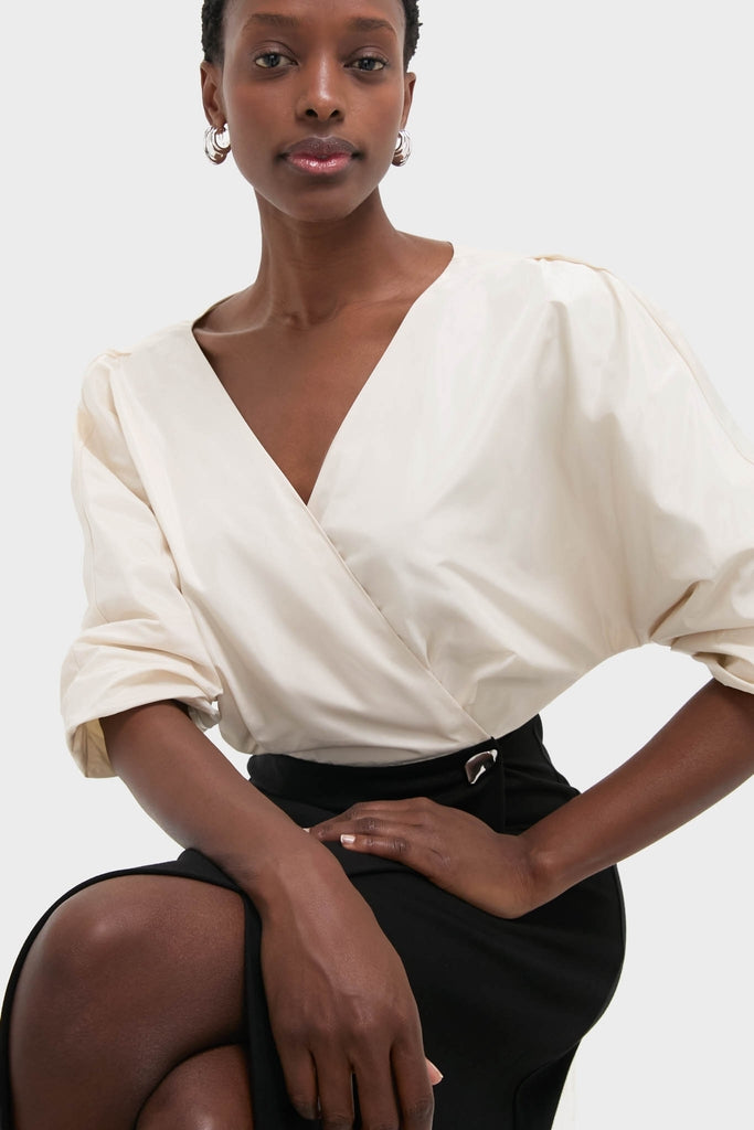 Ivory and Black Orion Dress | STAUD