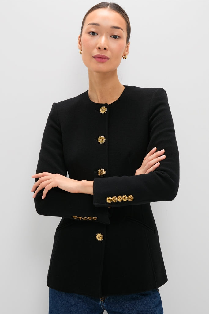 VÉRONICA Tracjacketセットアップ黒 Black Jessup Jacket | Veronica Beard